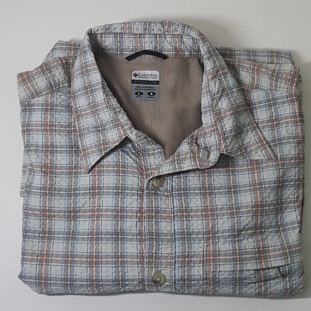 Men's COLUMBIA Shirts Size L Brown